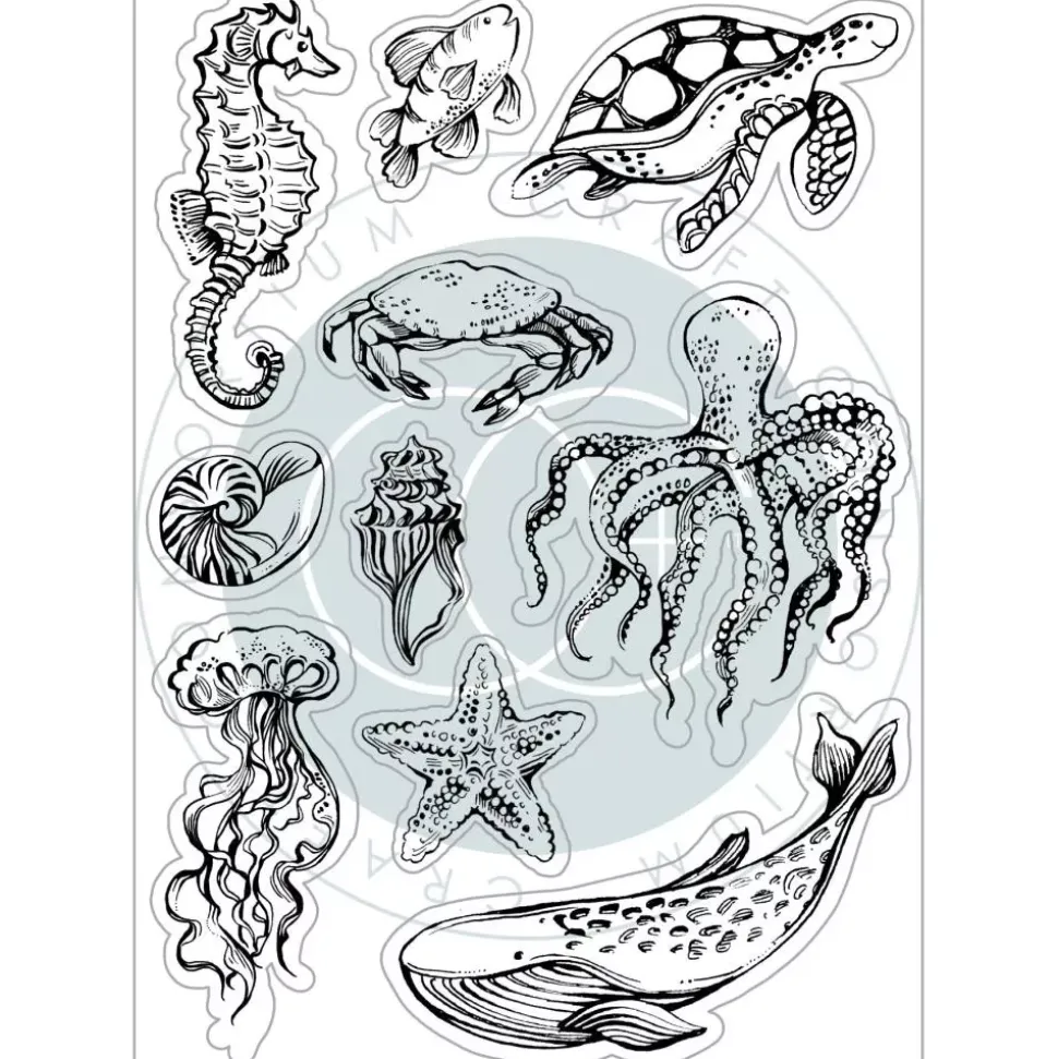 Sellos Transparentes Sea Life Ocean Tale Craft Consortium