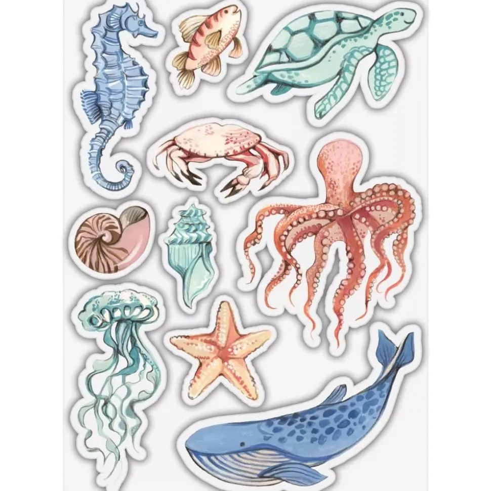 Sellos Transparentes Sea Life Ocean Tale Craft Consortium