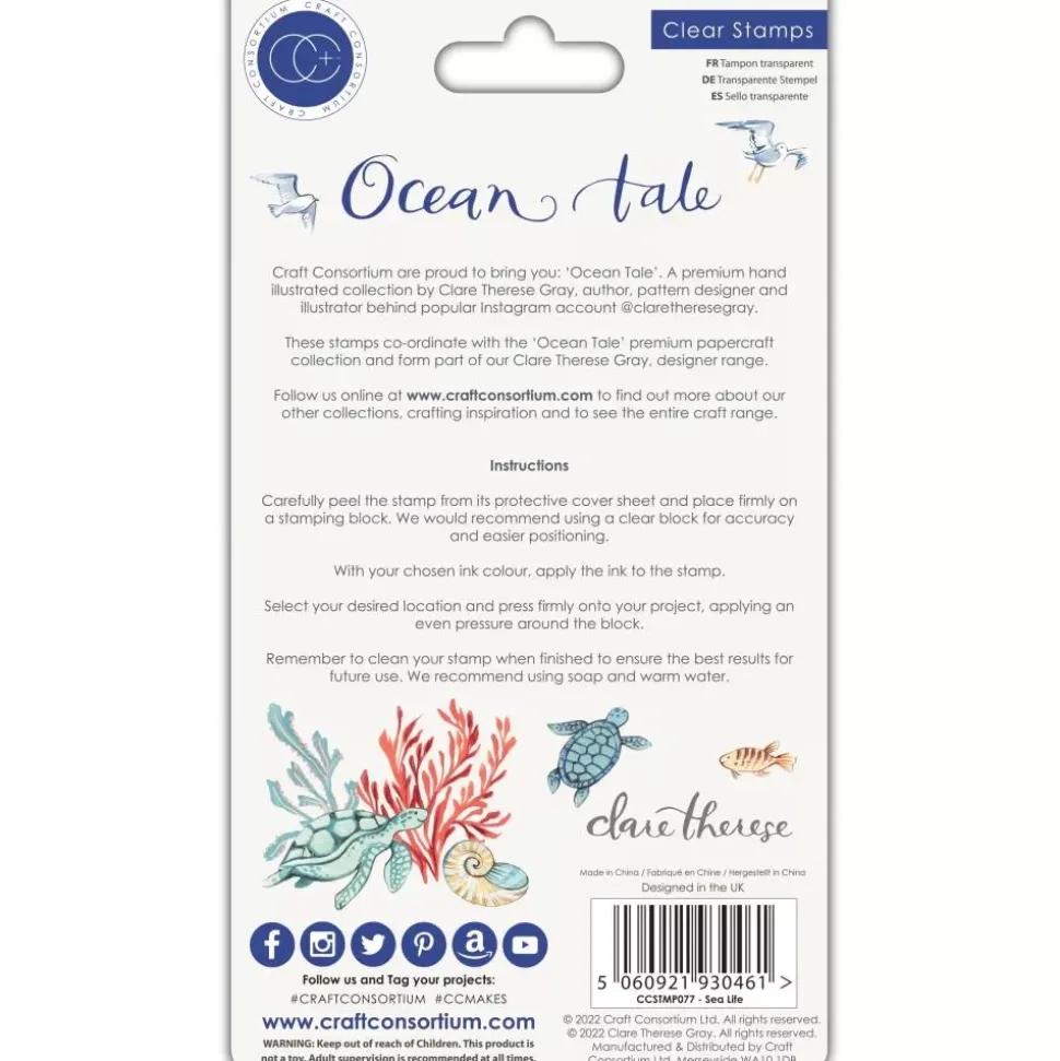 Sellos Transparentes Sea Life Ocean Tale Craft Consortium