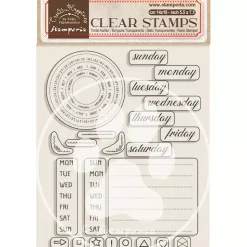 Sellos transparentes Weekly Planner Create Happiness Christmas Plus Stamperia