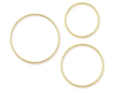 Set 3 Anillas de Latón Doradas MultiCraft