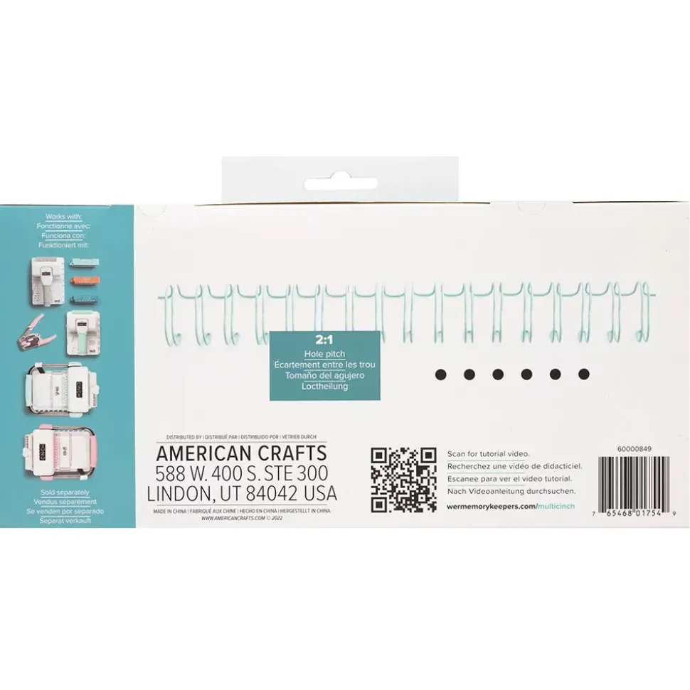 Set 30 anillas para encuadernar Multicolor We R Makers 0.625"