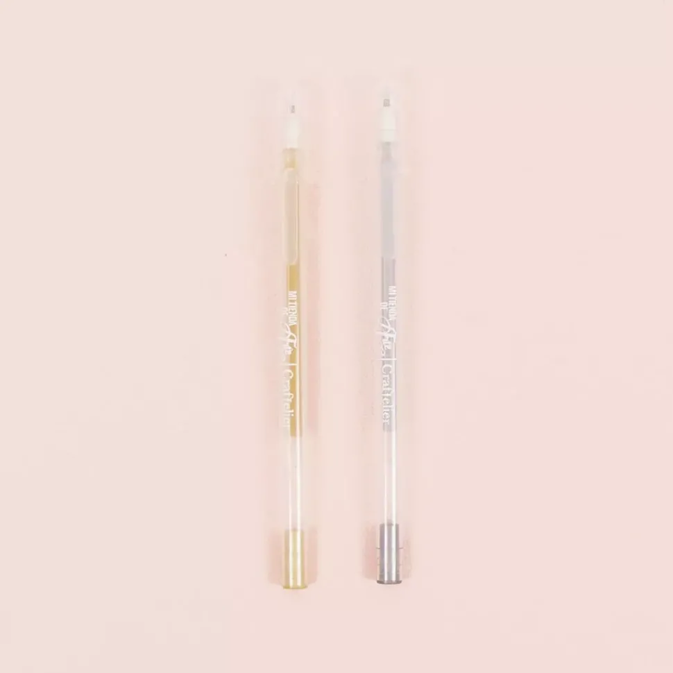 Set 2 Bolígrafos de Gel Metálicos Craftelier