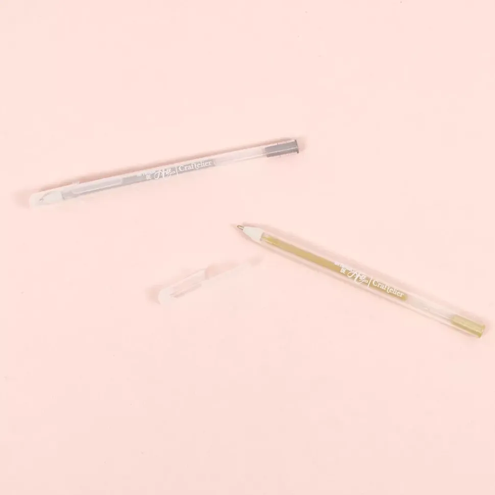 Set 2 Bolígrafos de Gel Metálicos Craftelier
