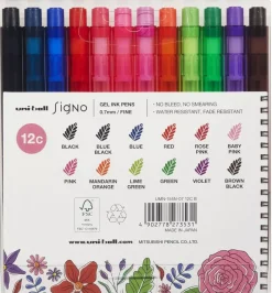 Set 12 Bolígrafos de Gel Signo My Bujo #01 Uni-Ball