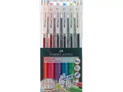 Set 6 bolígrafos Fast Gel Faber-Castell 0.7