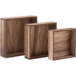 Set 3 Cajas de Madera Cuadradas Idea-Ology Tim Holtz