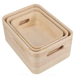 Set 3 cajas de madera Rayher