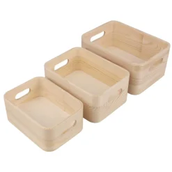 Set 3 cajas de madera Rayher