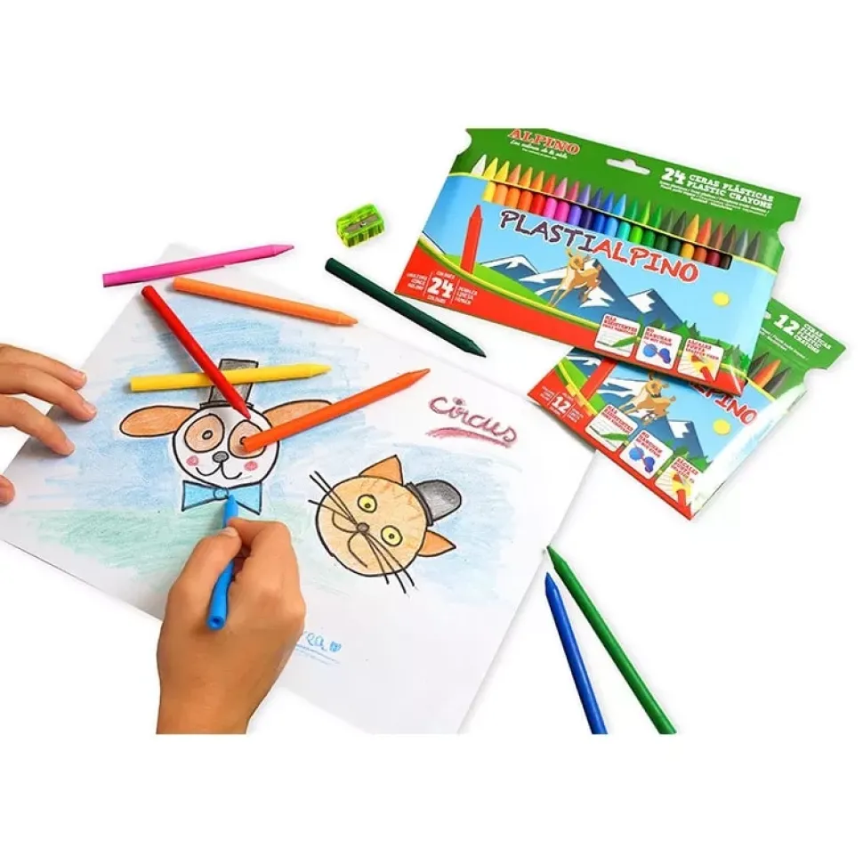 Set 24 ceras plásticas de colores PlastiAlpino Alpino