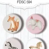 Set 4 chapas Animals Boho Baby Girl Fabrika Decoru