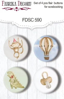 Set 4 chapas Elements Boho Baby Boy Fabrika Decoru