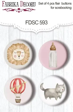 Set 4 chapas Elements Boho Baby Girl Fabrika Decoru