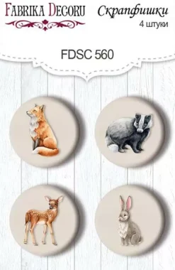 Set 4 Chapas Forest Life #2 Fabrika Decoru