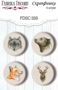 Set 4 Chapas Forest Life #3 Fabrika Decoru