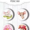 Set 4 Chapas Happy Mouse Day #4 Fabrika Decoru