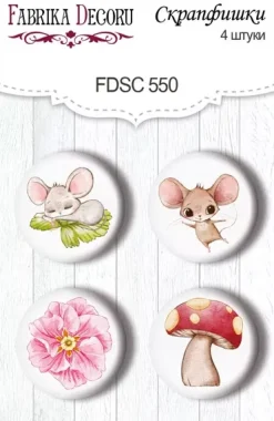 Set 4 Chapas Happy Mouse Day #4 Fabrika Decoru