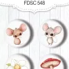 Set 4 Chapas Happy Mouse Day #6 Fabrika Decoru