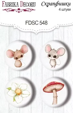 Set 4 Chapas Happy Mouse Day #6 Fabrika Decoru