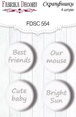 Set 4 Chapas Happy Mouse Day #1 Fabrika Decoru