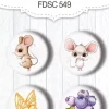 Set 4 Chapas Happy Mouse Day #5 Fabrika Decoru