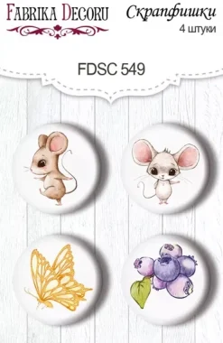 Set 4 Chapas Happy Mouse Day #5 Fabrika Decoru
