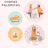 Set 4 Chapas Palomitas by Piccolina Brava de My Sweet Valentine