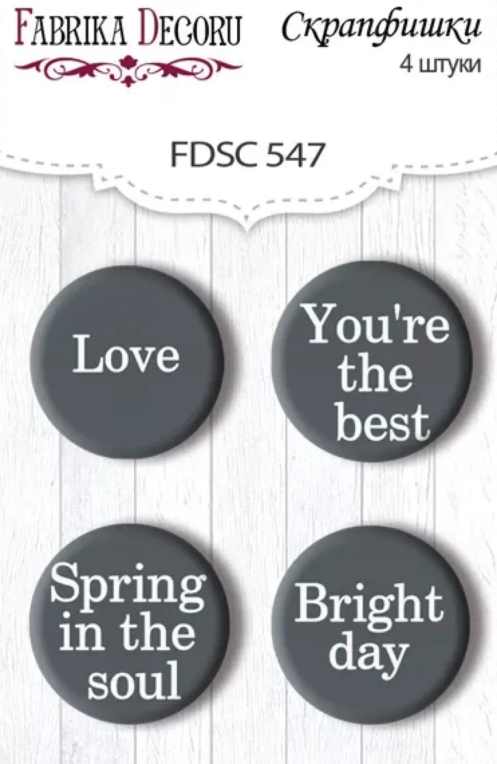 Set 4 Chapas Spring Inspiration #1 Fabrika Decoru