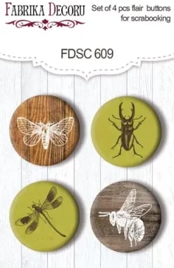 Set 4 Chapas Summer Botanical Story #1 Fabrika Decoru