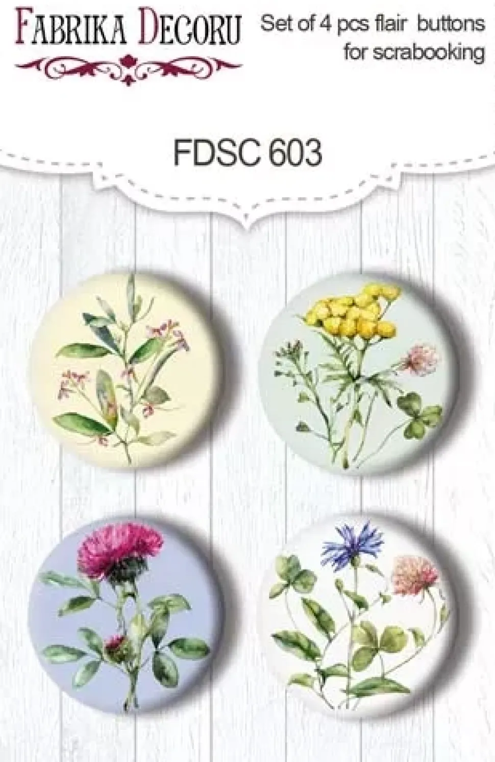 Set 4 Chapas Summer Meadow #1 Fabrika Decoru