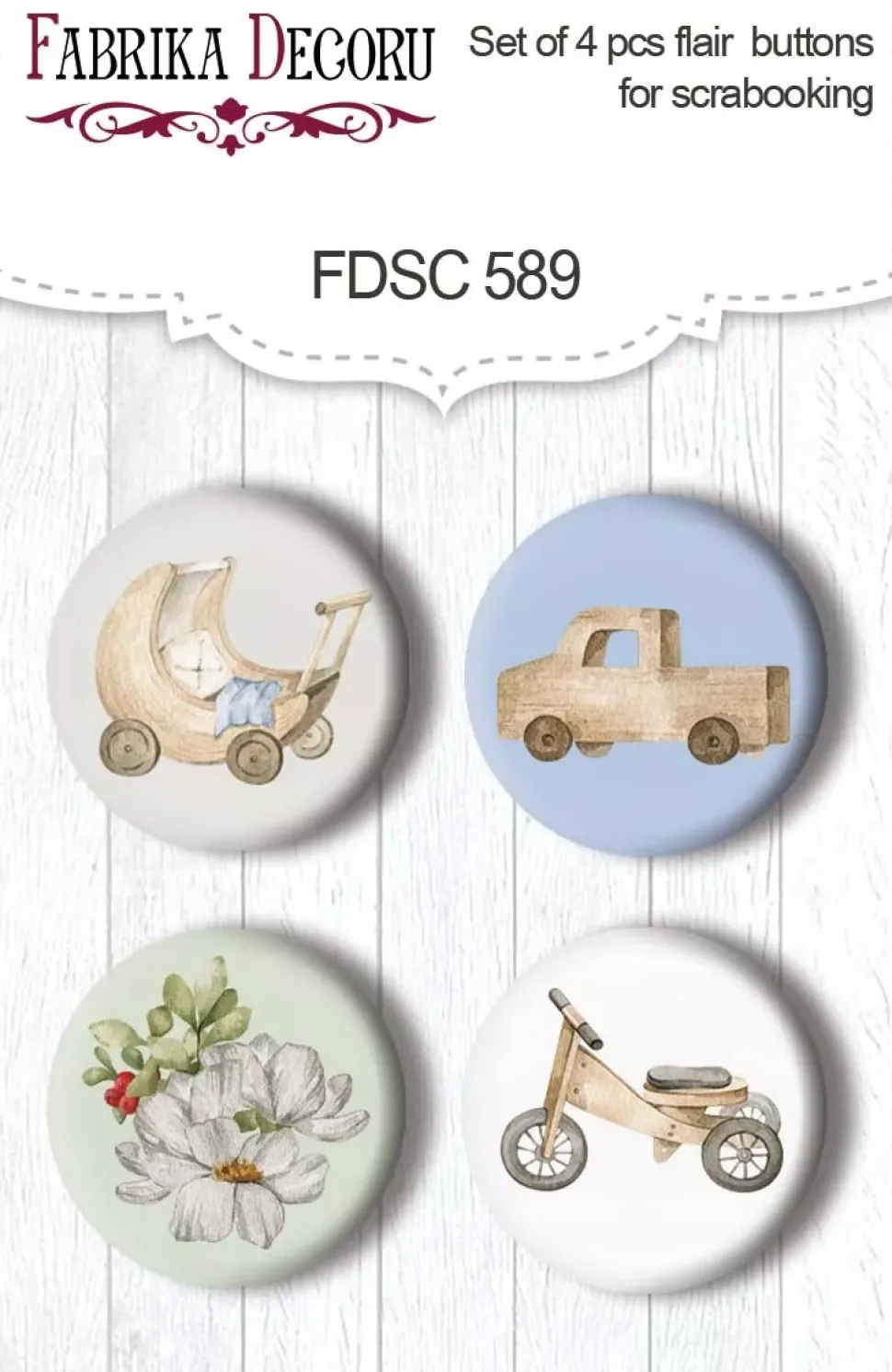 Set 4 chapas Toys Boho Baby Boy Fabrika Decoru