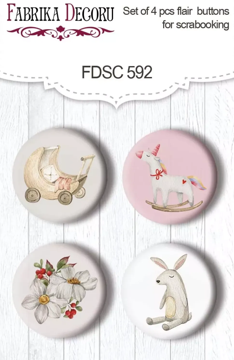 Set 4 chapas Toys Boho Baby Girl Fabrika Decoru