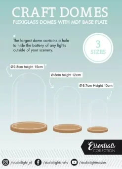 Set 3 Cúpulas Plexiglás Essentials Studio Light