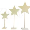 Set 3 estrellas de madera con soporte Dayka