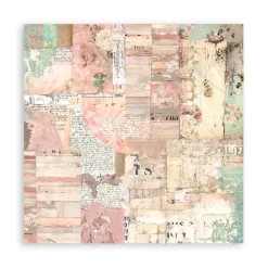 Set 4 hojas de tela Fabric Wonderland Stamperia 30x30cm