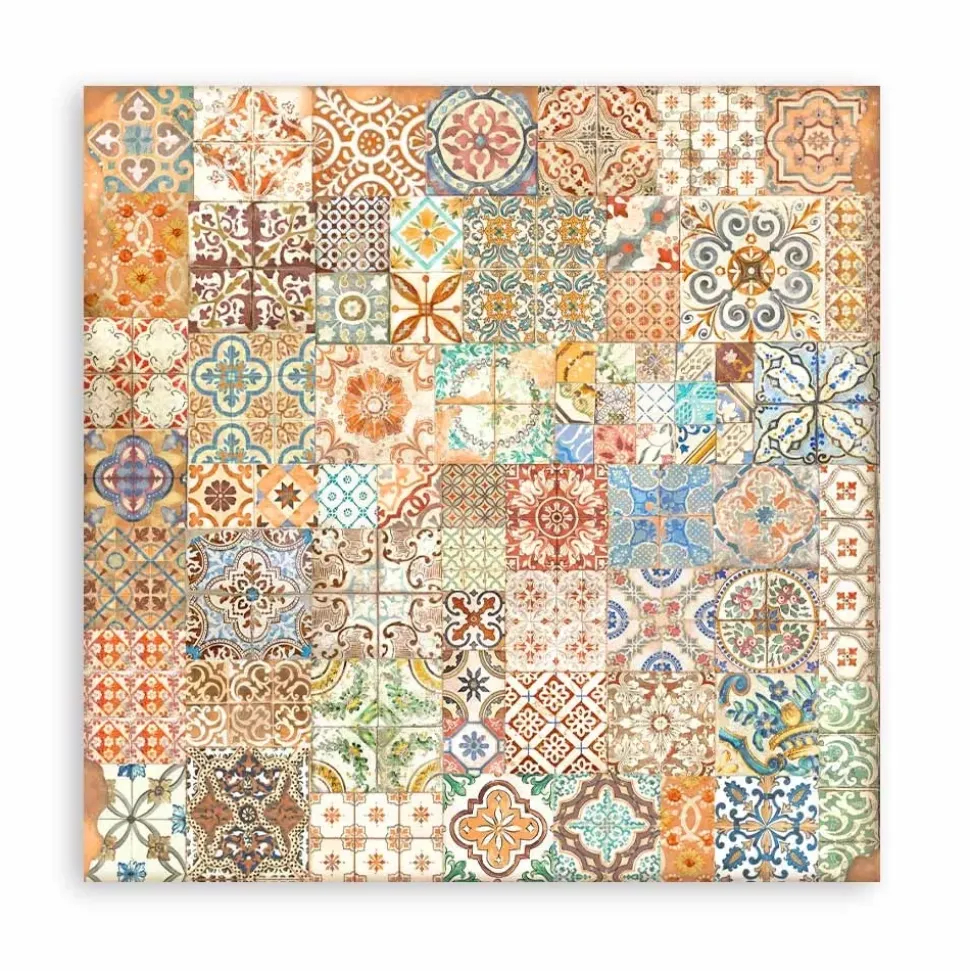 Set 4 Hojas de Tela Fabric Blue Dream Stamperia 30x30cm