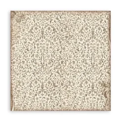 Set 4 hojas de tela Vintage Library Stamperia 30x30cm