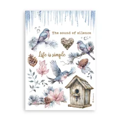 Set 8 hojas de Washi tape Dewdrops Stamperia