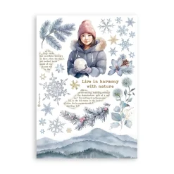 Set 8 hojas de Washi tape Dewdrops Stamperia