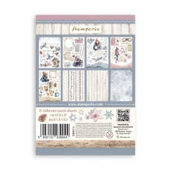 Set 8 hojas de Washi tape Dewdrops Stamperia