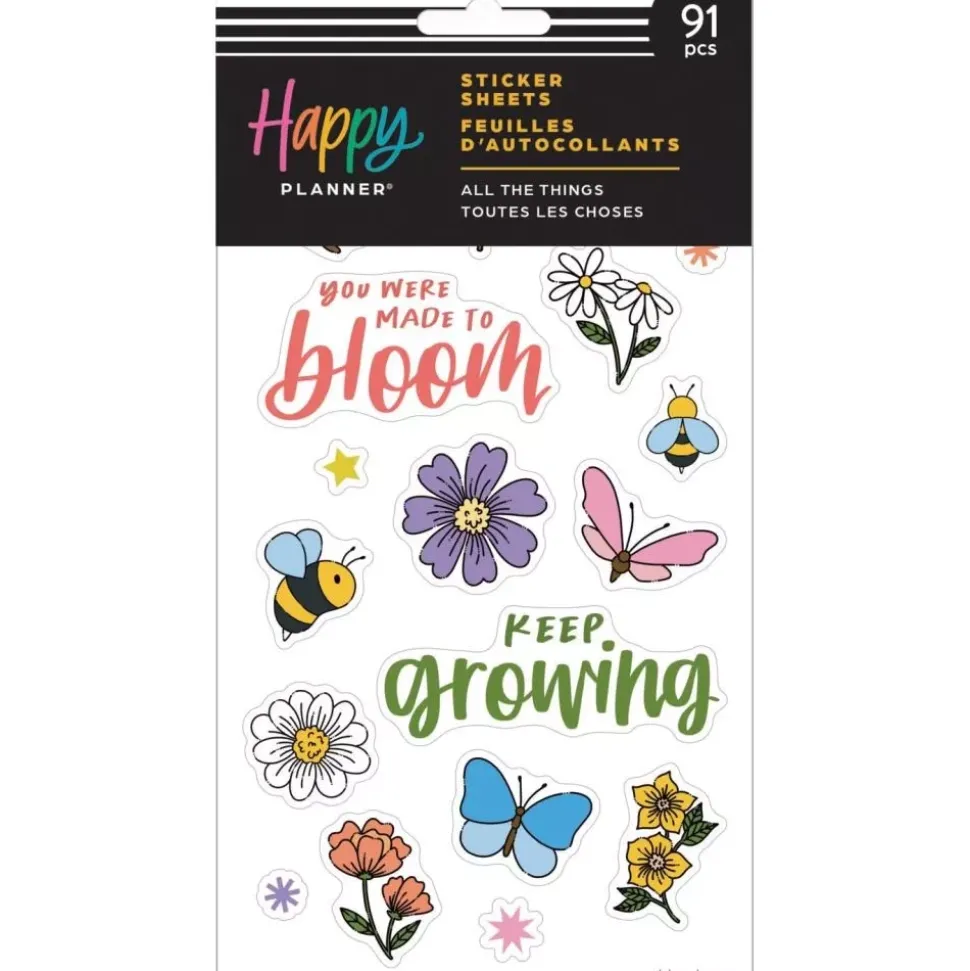 Set 5 hojas Stickers All The Things Icons Happy Planner