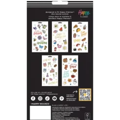 Set 5 hojas Stickers All The Things Icons Happy Planner