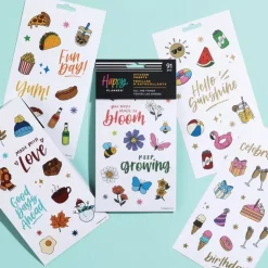 Set 5 hojas Stickers All The Things Icons Happy Planner
