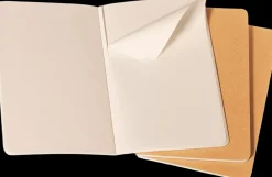 Set 3 Libretas Kraft Lisas tapa blanda Cahier Moleskine 9x14cm