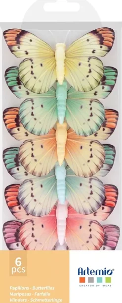 Set 6 Mariposas Con Pinza Artemio