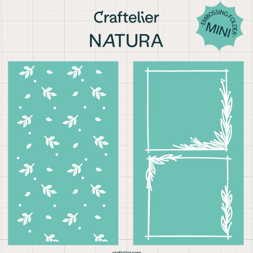Set 2 mini carpetas de embossing Natura Craftelier