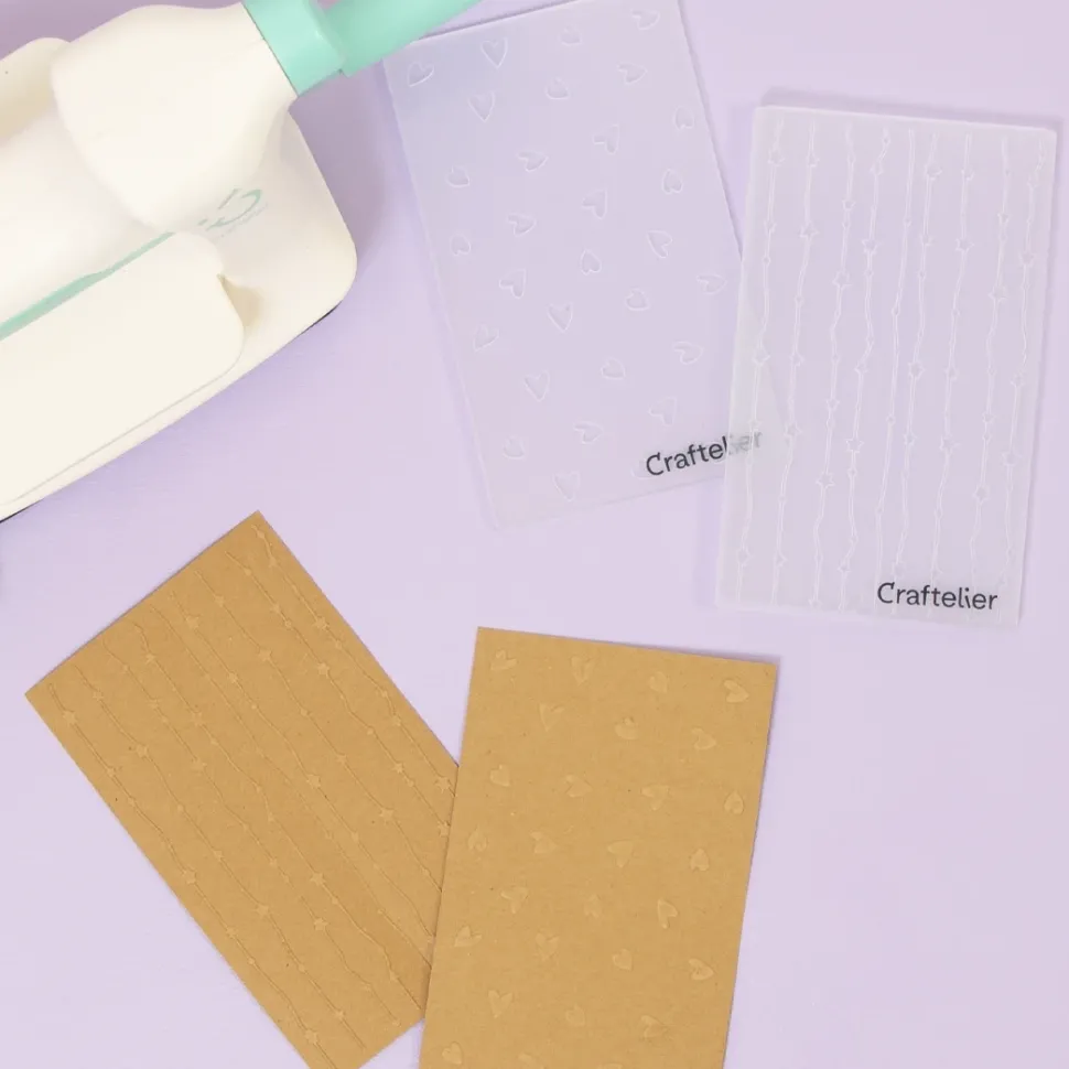 Set 2 mini carpetas de embossing Amor Verdadero Craftelier