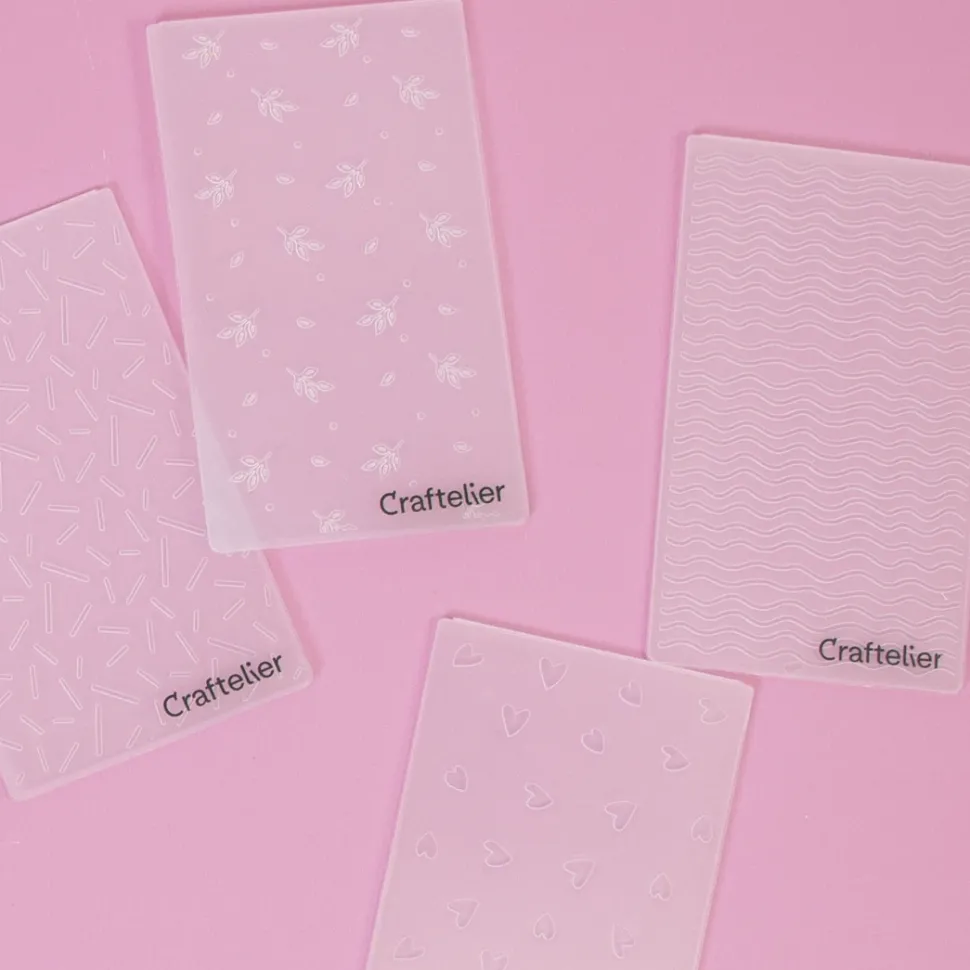 Set 2 mini carpetas de embossing Amor Verdadero Craftelier