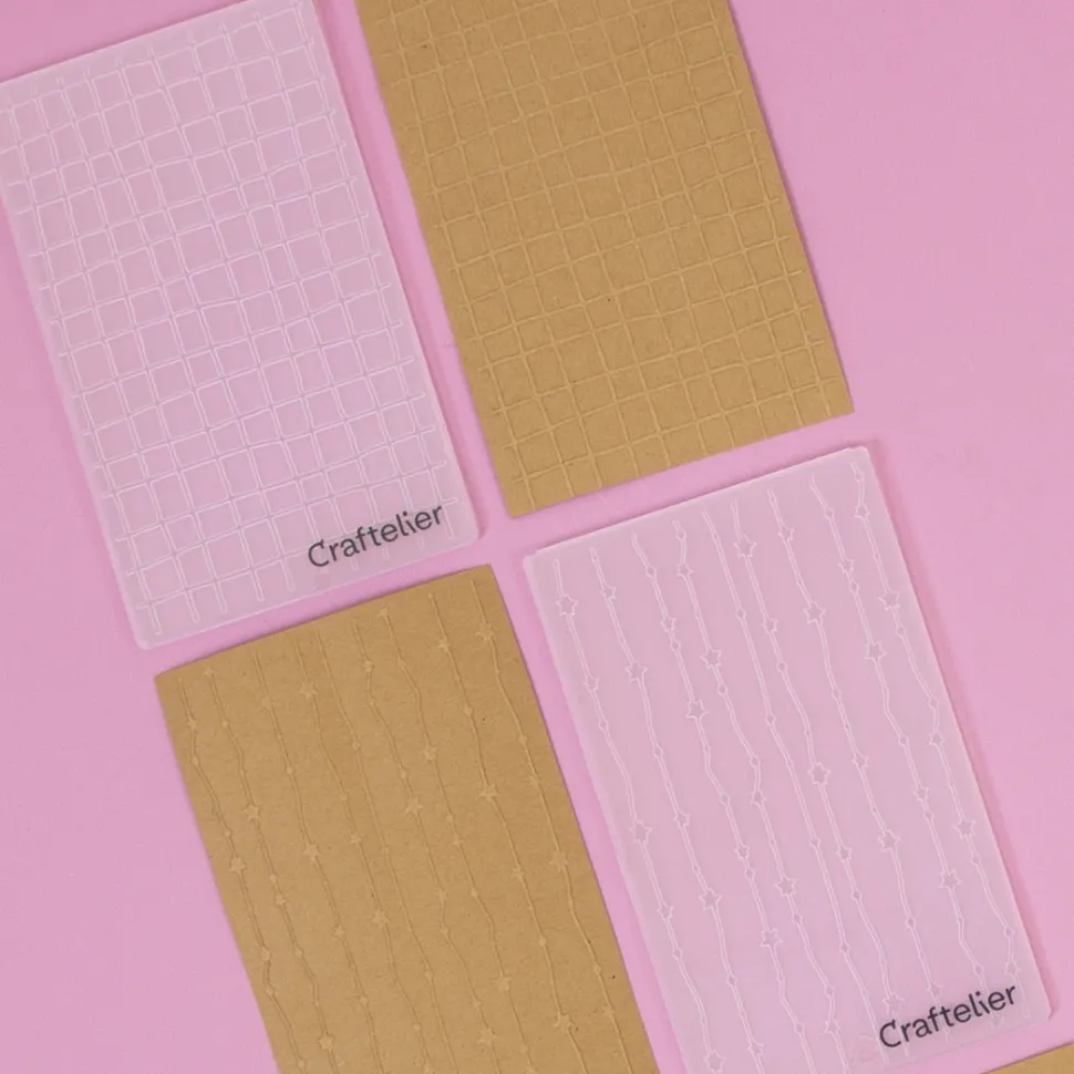 Set 2 mini carpetas de embossing Amor Verdadero Craftelier