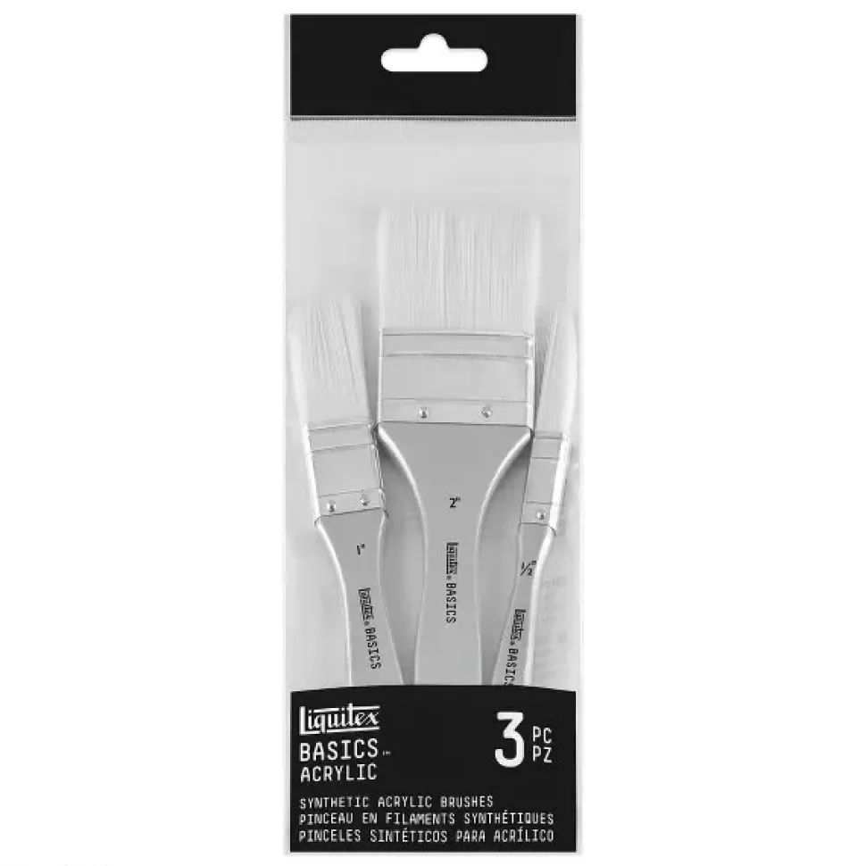 Set 3 Paletinas Cerdas Sintéticas Liquitex